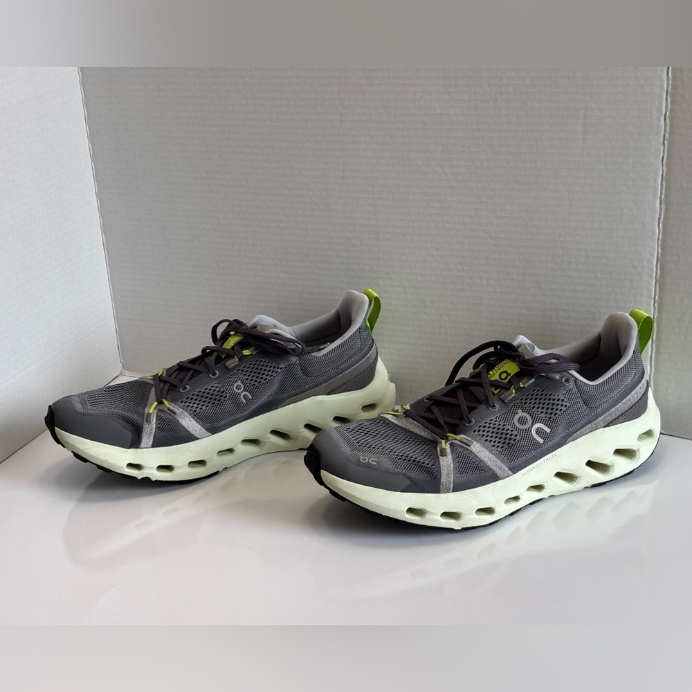 On Cloudsurfer Trail Running Sneakers Men's Size 12.5 Iron/Lima Athletic Shoes - Picture 15 of 16